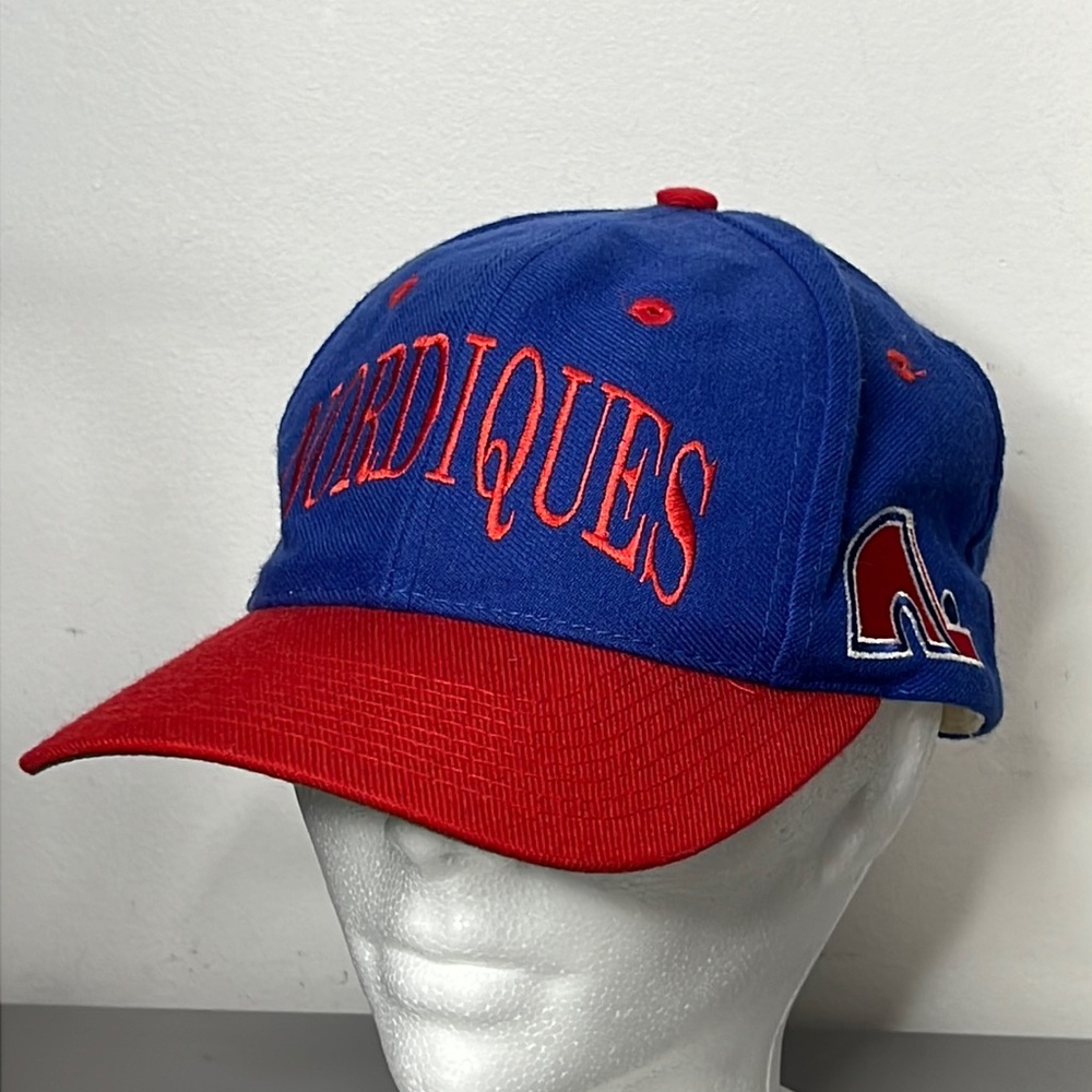 Vintage Quebec Nordiques Hockey Rare Blue Hat NHL SnapBack The Game